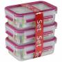 Emsa - Food Clip-Close 515582 transp./rose 0.55l set de 3