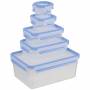 Emsa - EMSA CLIP & CLOSE Rectangulaire Bo�te Bleu, Transparent 5pi�ce(s)