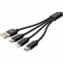 Digitus - C�ble 3 en 1 USB-A+Lightning et micro USB+ USB-C