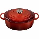 Le Creuset - Plat � r�tir ovale Signature rouge cerise 33 cm