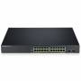 Zyxel Switch 24x Gs1900-24hp V2oe+ Ports - gs1900-24hpv2 - commutateur - intelligent - 24 x 10/100/1000 (PoE) + 2 x 10/100/1000 - montable en rack, mural - PoE (170W) (GS)