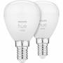 Philips - Philips Hue White Pack de 2 sph�rique E14
