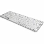 Keysonic - KeySonic KSK-5020BT-S clavier Bluetooth QWERTZ Allemand Aluminium, Blanc