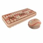 Keysonic - KeySonic KSKM-5200M-RF clavier Souris incluse RF sans fil QWERTZ Allemand Beige, Marron, Rose