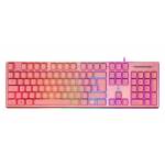 Deltaco Gaming - Deltaco GAM-021-RGB-P-DE clavier USB QWERTZ Allemand Rose