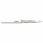 Megasat - C�ble coaxial, 100 m�tres, diam�tre du conducteur int�rieur 1,1 mm, diam�tre du conducteur ext�rieur 6 mm, diam�tre d'isolation 4,8 mm, quadruple 