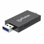 Manhattan Usb 3.0 Typ-c / Sd -a Kartenleseger�t Microsd / - Manhattan 102735 lecteur de carte m�moire USB 3.2 Gen 1 (3.1 Gen 1) Type-A/Type-C Noir, Transparent 