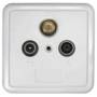 Axing - Axing SSD 2-00 F Coax(m)/Coax(f) Blanc