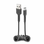 Sbs Spiral-daten- & -ladekabel F�r Typ C Schwarz (tecable - C�ble de charge et de donn�es en spirale SBS pour type C noir (TECABLETYPCSK)