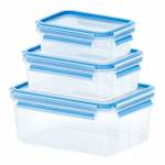 Emsa - EMSA CLIP & CLOSE Rectangulaire Bo�te Bleu 3pi�ce(s)