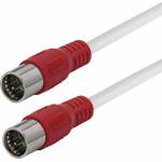 Maxtrack - Transmedia FQMS 6.0 c�ble coaxial 6 m Type F Rouge, Blanc 