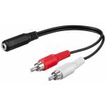 Goobay - Wentronic AVK 179-020 0.2m 0.2m 3,5mm 2 x RCA c�ble audio
