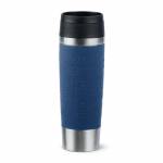 Emsa - Coupe d'isolation TRAVEL MUG Classic, 0, 5 L., bleu fonc� corps en acier inoxydable isol� sous vide de haute qualit�, rin�age - 1 heure