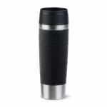 Emsa - Coupe d'isolation TRAVEL MUG Classic, 0, 5 L., corps en acier inoxydable isotherme noir de haute qualit�, rin�age - 1 pi�ce