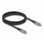 Delock - DeLOCK 81192 c�ble USB USB4 Gen 2x2 2 m USB C Noir, Gris