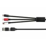 Python - C�ble de chargement USB 6-en-1 USB-A et USB-C vers Micro B de 1,20 m - Num�rique/Donn�es - 1,2 m (PY-USB001S)