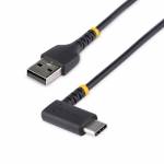 Startech. Com 6ft (2m) Usb A To C Charging Cable Right Angle - StarTech.com C�ble USB A vers USB C de 2m - C�ble de Chargement USB C Noir - Fibre Aramide Robuste - Chargeur Rapide USB-C 2.0 - Cordon de Charge - 3A - C�ble de Recharge Rapide - C�ble Charge Rapide